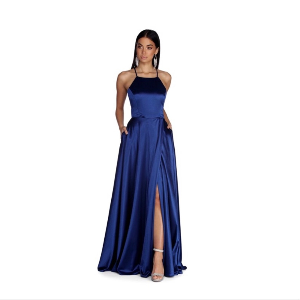 Gabrielle Long Satin Dress